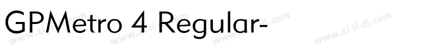 GPMetro 4 Regular字体转换